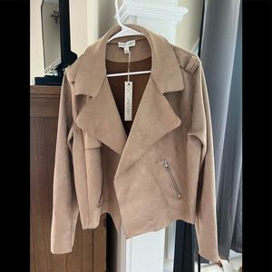NWT faux suede jacket size L